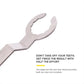 Silver engine tensioner adjustment wrench with contoured forked tips