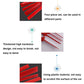 Four-piece red plastic scraper set with thick blades for surface removal