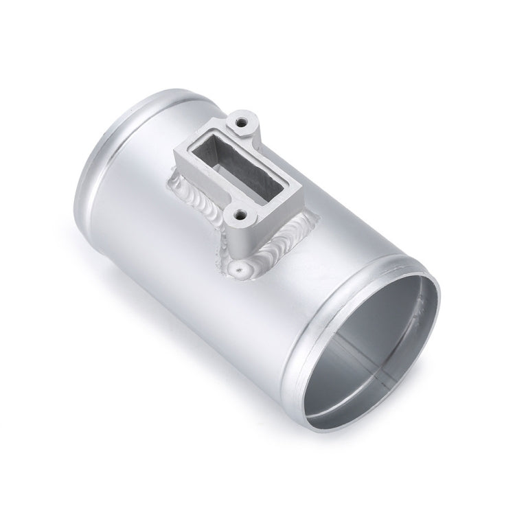 83mm aluminum air flow meter flange intake sensor base, silver with black insert