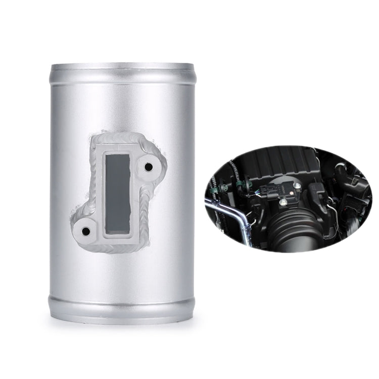 83mm air intake sensor flange base, silver cylinder with rectangular sensor opening