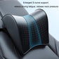 Memory foam headrest cushion, black with perforated center panel and curved support