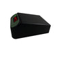 Black solar powered watering controller with green digital display and solar panel