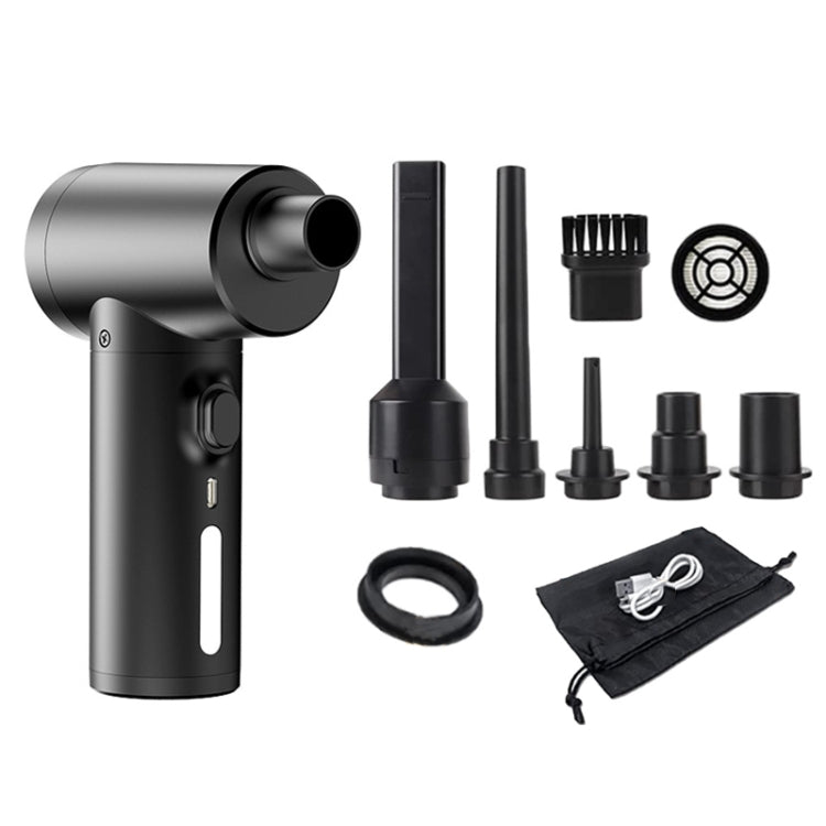 Wireless handheld vacuum air pump with multiple nozzle attachments and carrying pouch