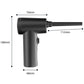 Wireless handheld vacuum air pump size diagram with front nozzle and handle
