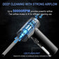 Wireless handheld vacuum air pump with extended nozzle and LED flashlight