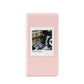 Pink photo album with a square photo insert window
