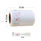Size chart for thank you sticker roll (7 cm wide, 4.5 cm diameter)