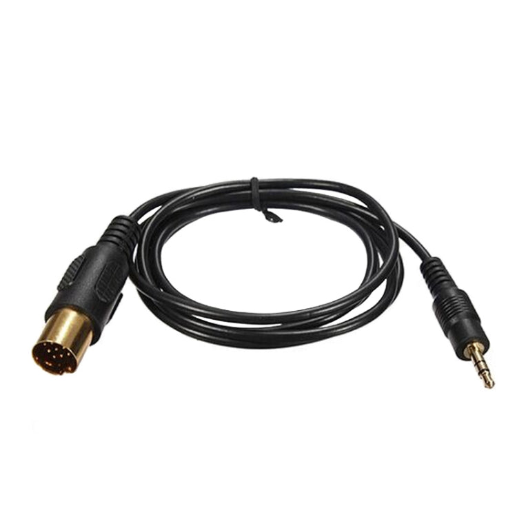KENWOOD AUX stereo modification cable with black wires and 3.5mm plug