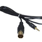Aux modification cable with 3.5mm plug and round pin connector