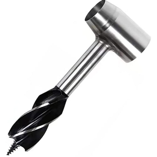 Steel camping drill bit tool with spiral drill bit