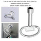 Triangular key wrench with loop handle inserted into a lock opening