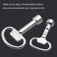 Triangular key wrenches with chrome-plated loop handles and cylindrical socket ends