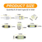 LED bulb size chart showing measurements for different bulb types