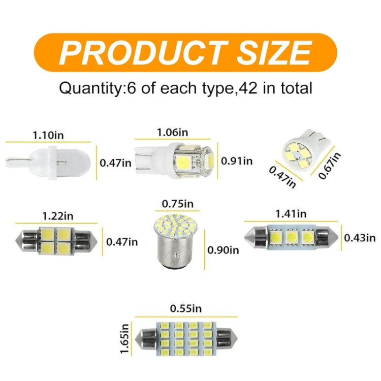 LED bulb size chart showing measurements for different bulb types