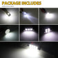 Car interior LED light bulbs showing bright illuminated output for included types