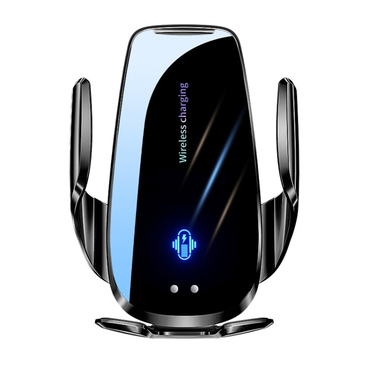 Car wireless charging phone mount with adjustable cradle and charging indicator lights