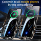 Universal car wireless charging phone mount for compatible phone sizes