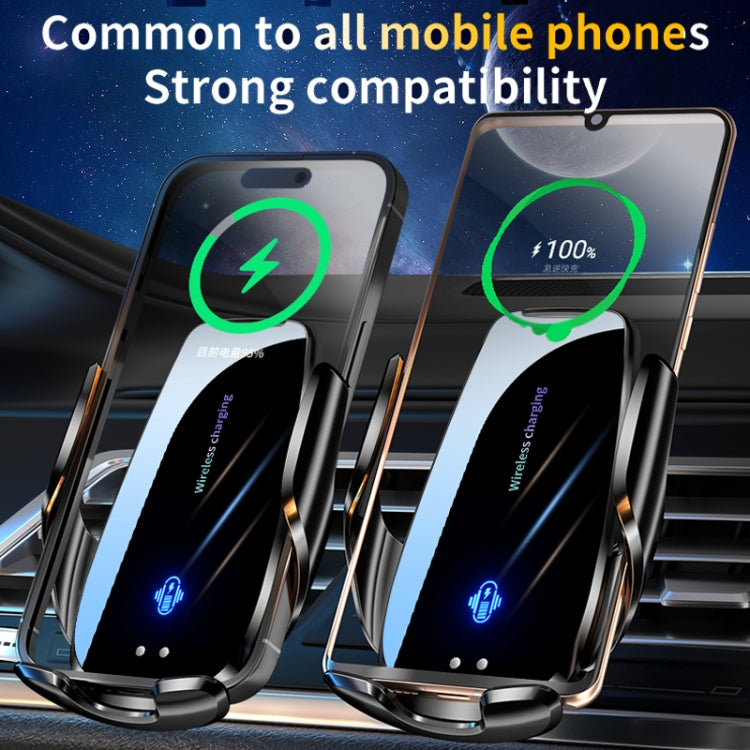 Universal car wireless charging phone mount for compatible phone sizes