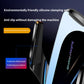 Car wireless charging mount with protective silicone clamping arms and phone pad