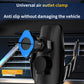 Car wireless charging mount with universal air-vent outlet clamp and side grips