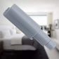 Magnetic cabinet door bouncer attached to cabinet door, thick short grey bumper