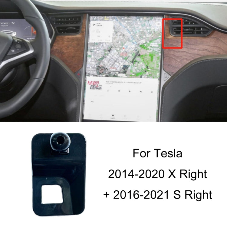 Black air outlet clip phone holder base with circular ball joint mount