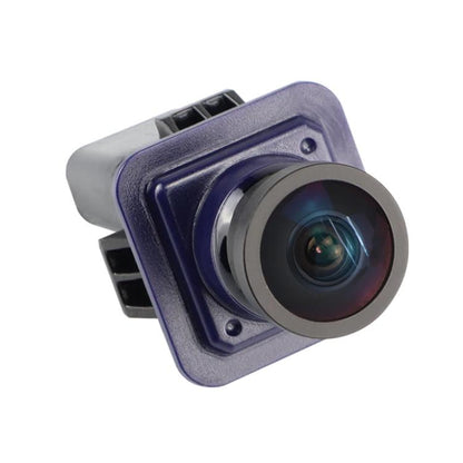 Blue and gray reversing assist camera with round lens and mounting frame