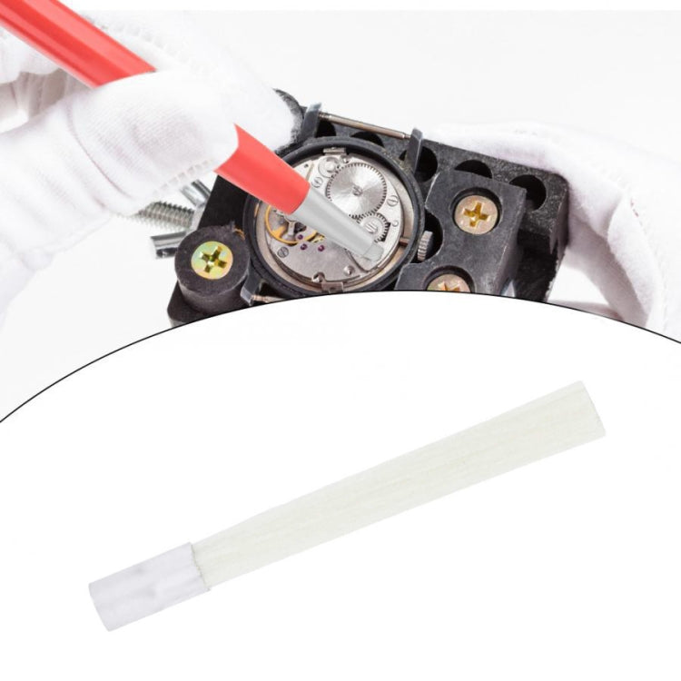 Replacement nylon brush head for watch repair tool, white bristles