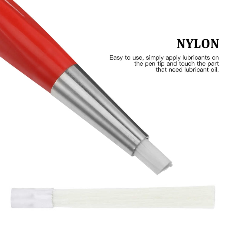 Nylon bristle brush head with cap on tool handle, white tip