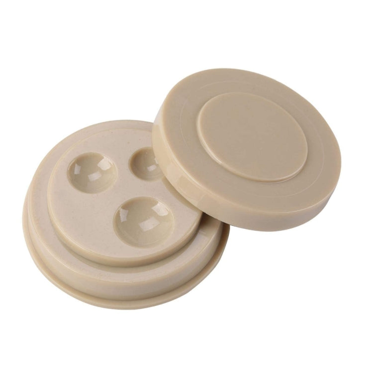 Beige watch oil dish set with circular compartments and small wells