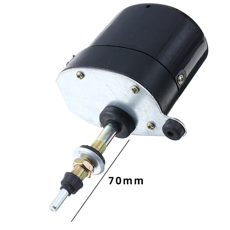 Front wiper motor with long shaft, showing 70mm linkage length