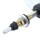 Wiper motor long-shaft joint with threaded bolts and black rubber boot