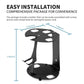 Black carbon steel storage rack size diagram with top plate and rounded base