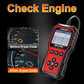 KONNWEI KW340 OBDII+OBD engine code reader tool with LCD screen and keypad buttons