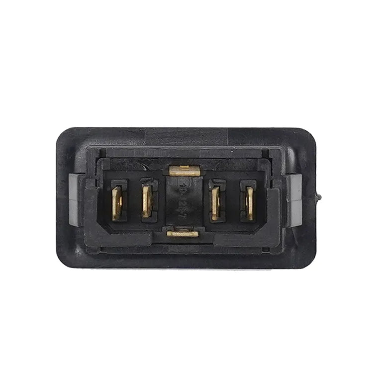 Black power window switch housing with visible internal connector terminals