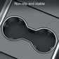 Non-slip cup holder pads with textured surface and raised chrome edge