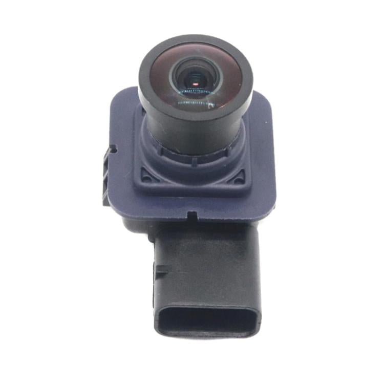 Reversing assist camera module with front lens and black mount