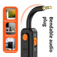 Black Bluetooth adapter with 3.5mm plug and orange TX/RX control buttons