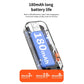 Black Bluetooth adapter with Type-C charging port and 180mAh battery