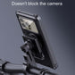 Bicycle phone holder with camera access cutout and dark protective frame