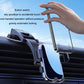 Car phone holder with spring clamp and silver-blue cradle, adjusted by hand