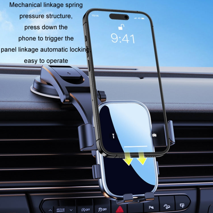 Car phone holder with ball joint cradle and vent mount, phone locked in position