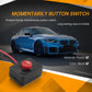Black momentary push-button switch with red button and red/black cable leads