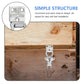 Beekeeping hive box latch fastener mounted on wooden box panel