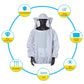 Light gray beekeeping hooded jacket with veil, breathable soft protective cover