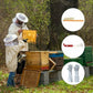 Beekeeping protective suit set with hooded veil, brush tool, and gloves