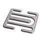 Iron gray metal car seat belt adjustment buckle fixed limiter with cutout slots