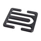 Black metal car seat belt adjustment buckle fixed limiter with cutout slots