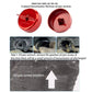 Transmission oil pan wrench instruction showing red drain screw cap and oil pan