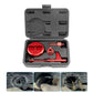 Gearbox oil change tool kit with red oil cap and hex wrenches in black case